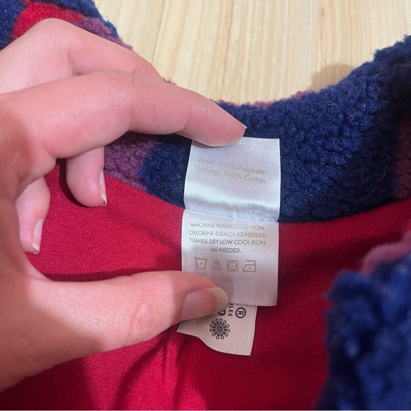 Hanna Anderson Baby Faux Shearling Jacket Button Up Size 3-6 Months - Picture 5 of 7